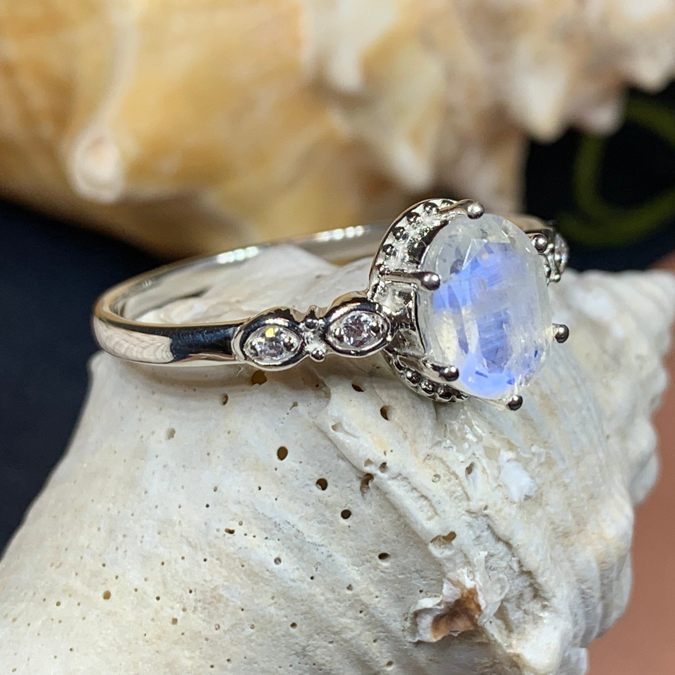 Diana Moonstone Promise Ring