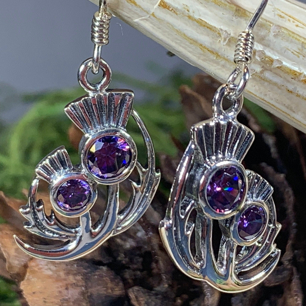 Bonnie Thistle Amethyst Earrings