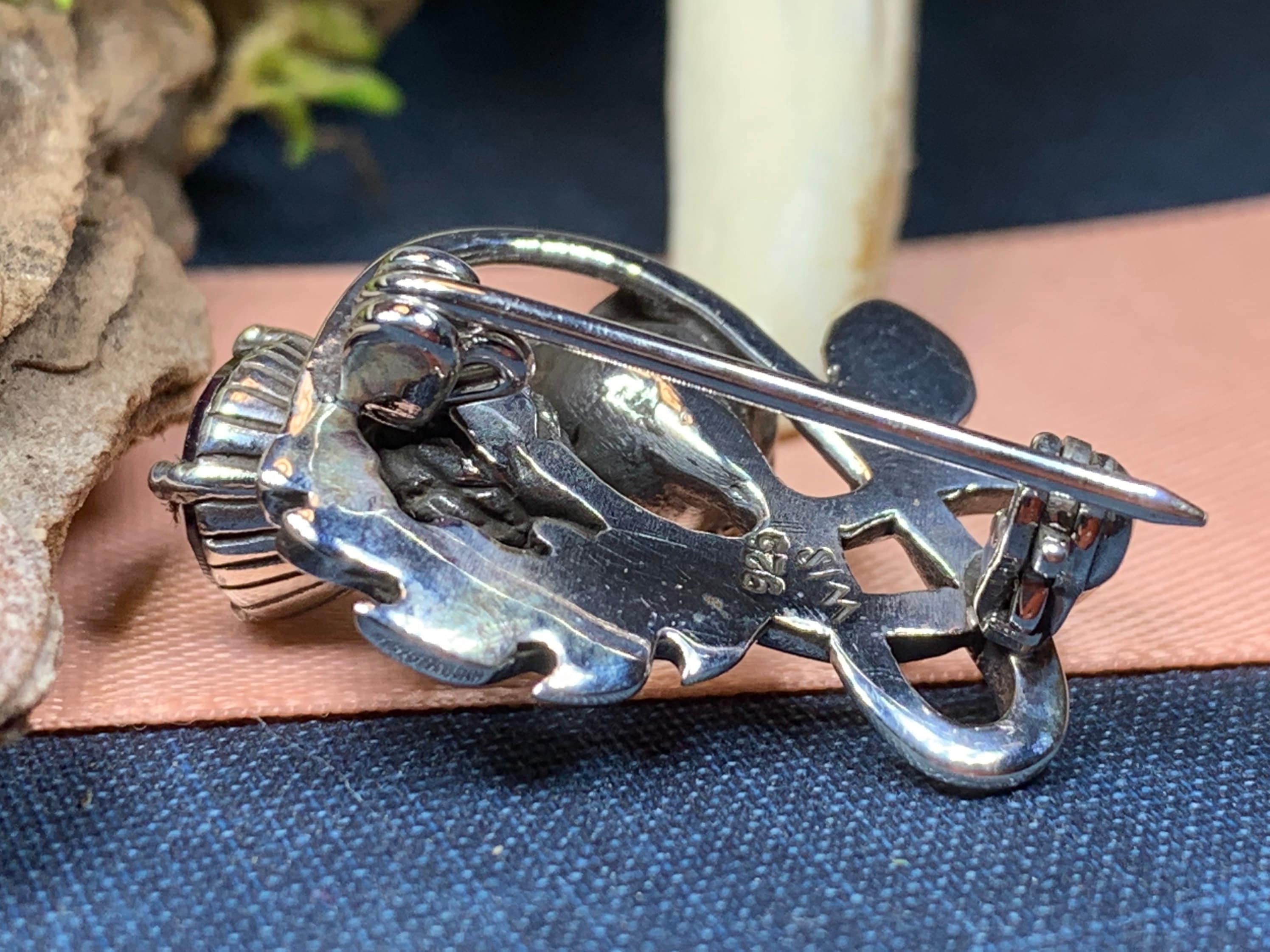 Thistle and Rose Brooch