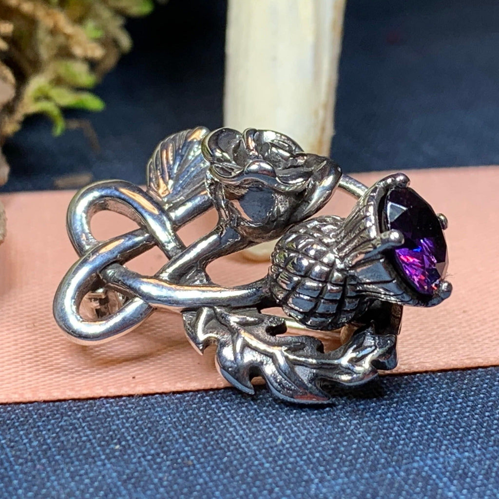 Thistle and Rose Brooch