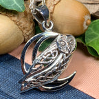 Celtic Midnight Owl Necklace