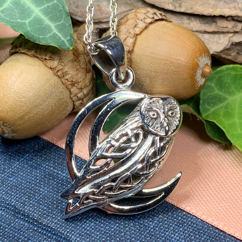 Celtic Midnight Owl Necklace