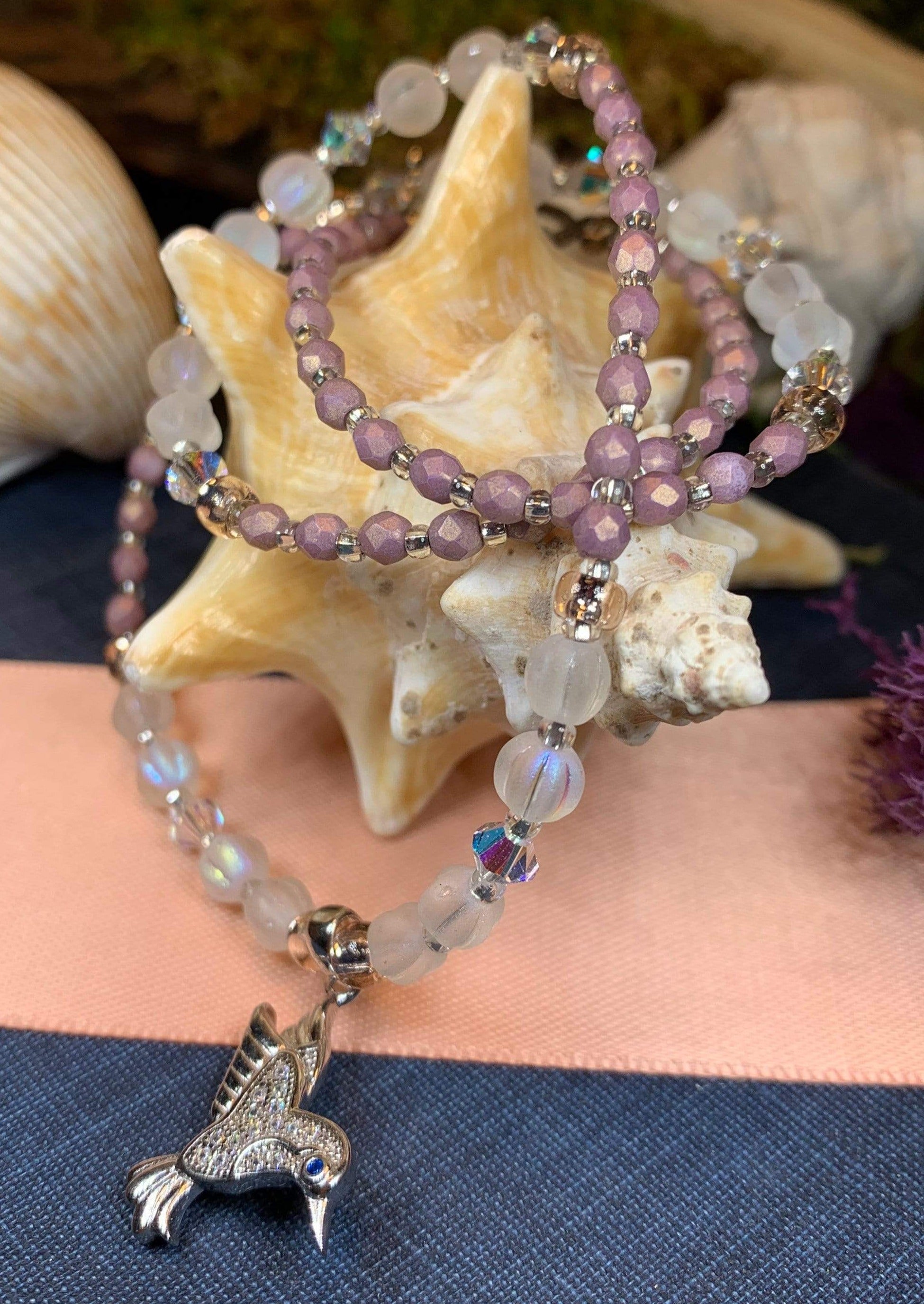 Summer Garden Hummingbird Necklace