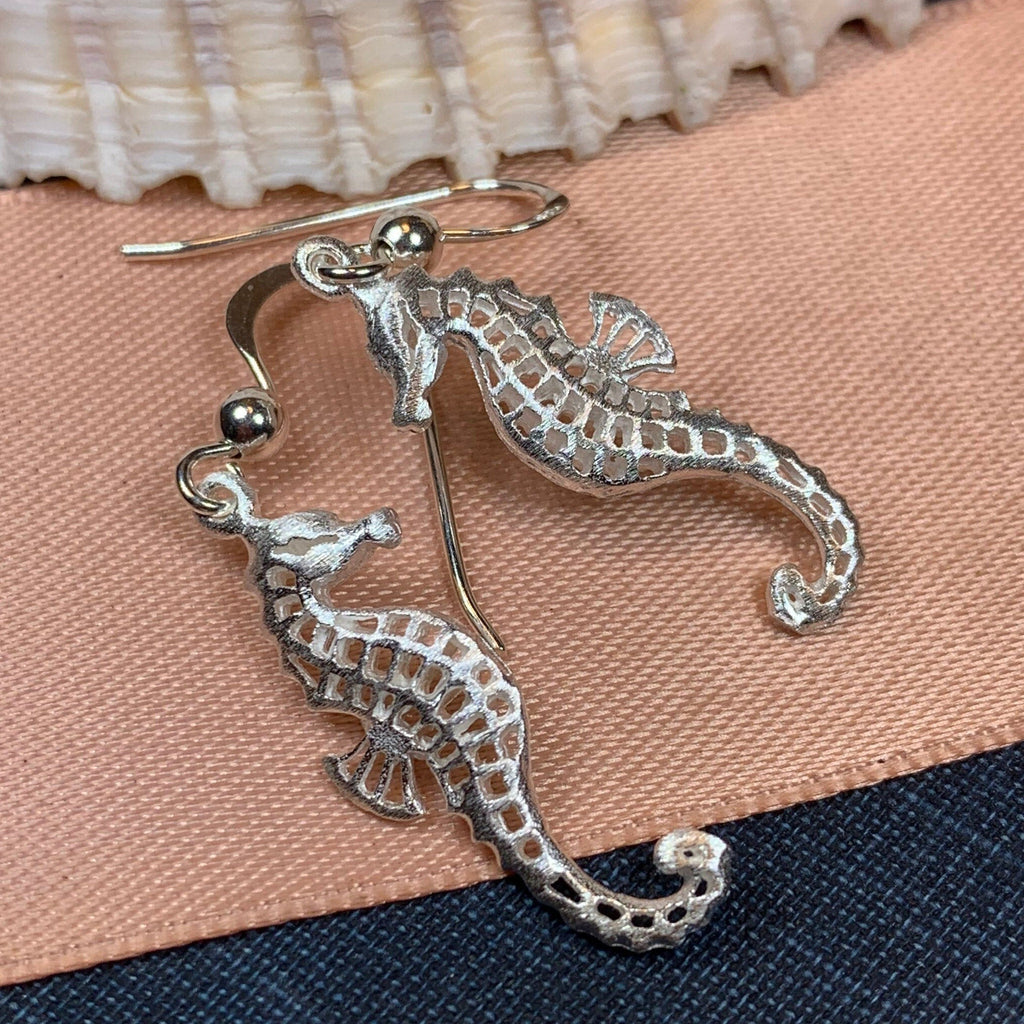 Satin Seahorse Earrings