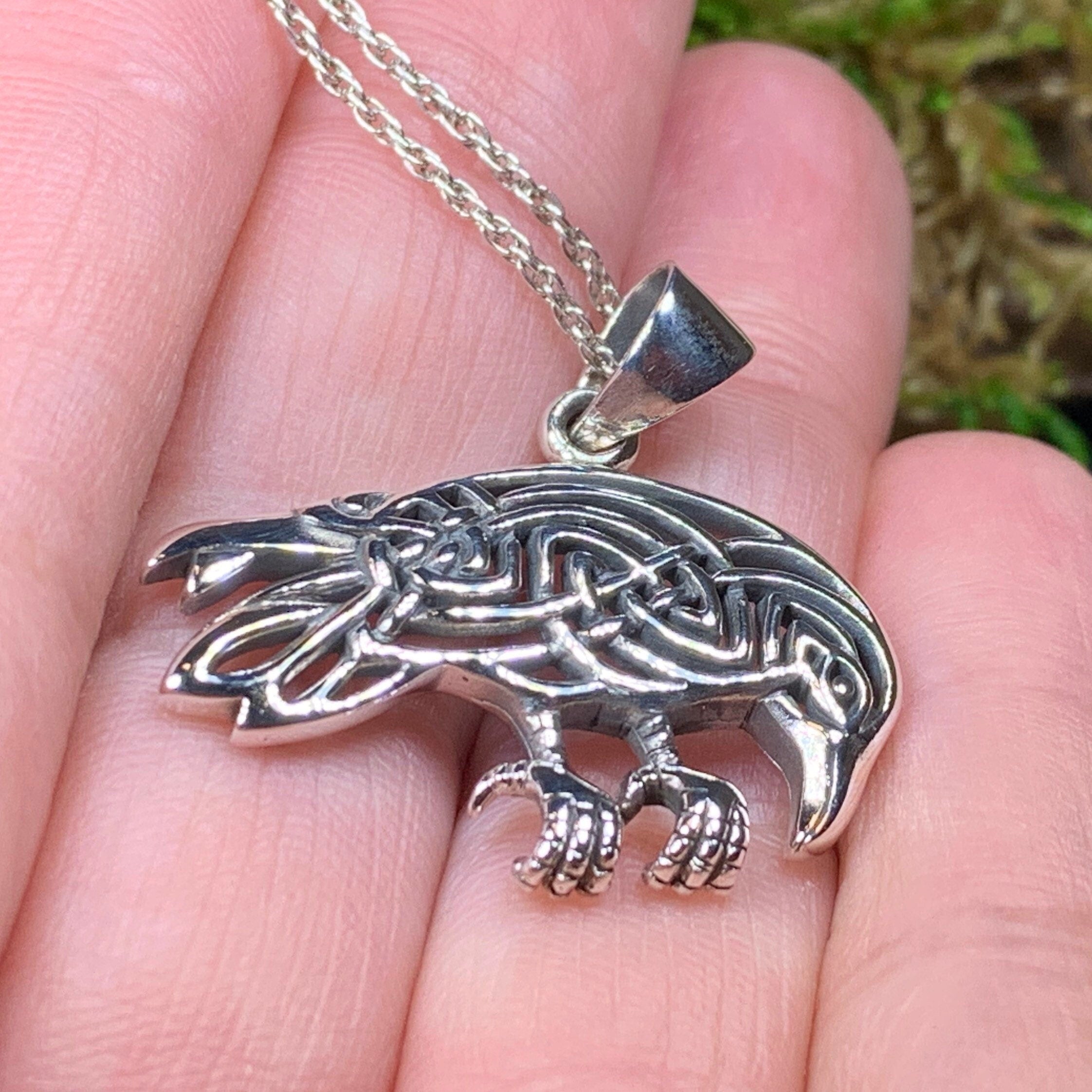 Oracle Celtic Raven Necklace