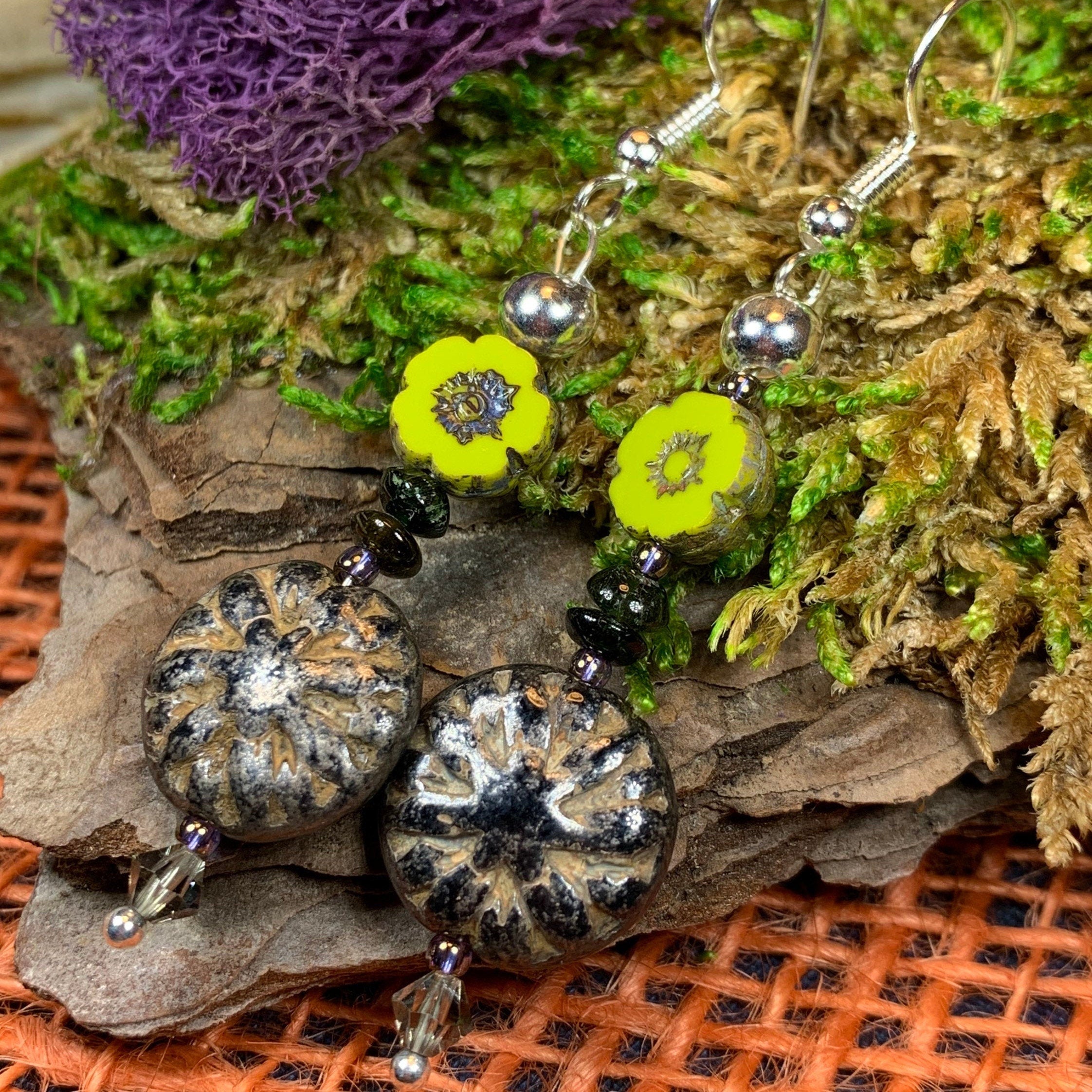 Lotus Autumn Earrings