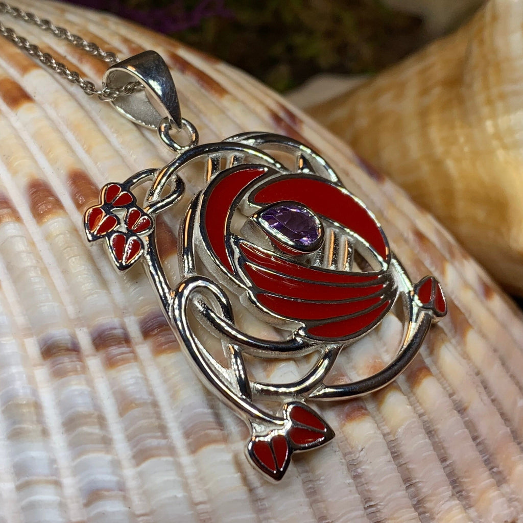 Red Flower Mackintosh Necklace