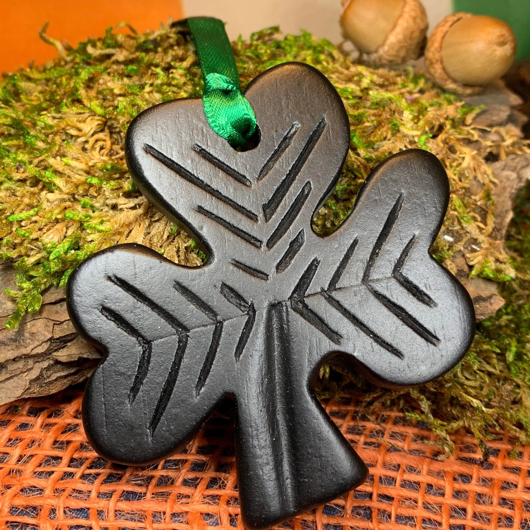 Shamrock Irish Turf Ornament
