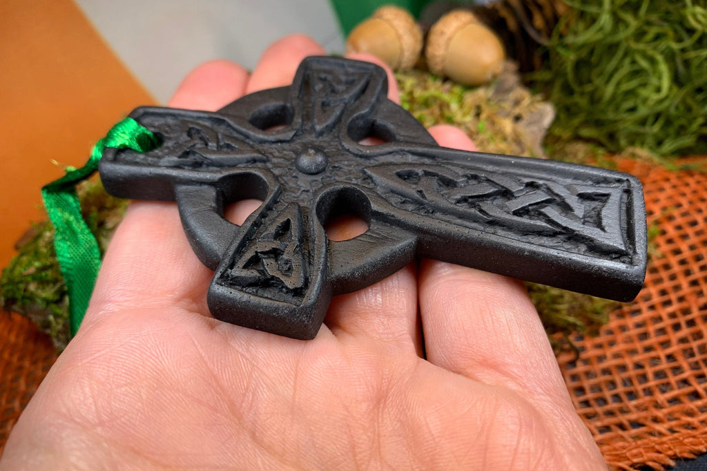 Irish Turf Celtic Cross Ornament