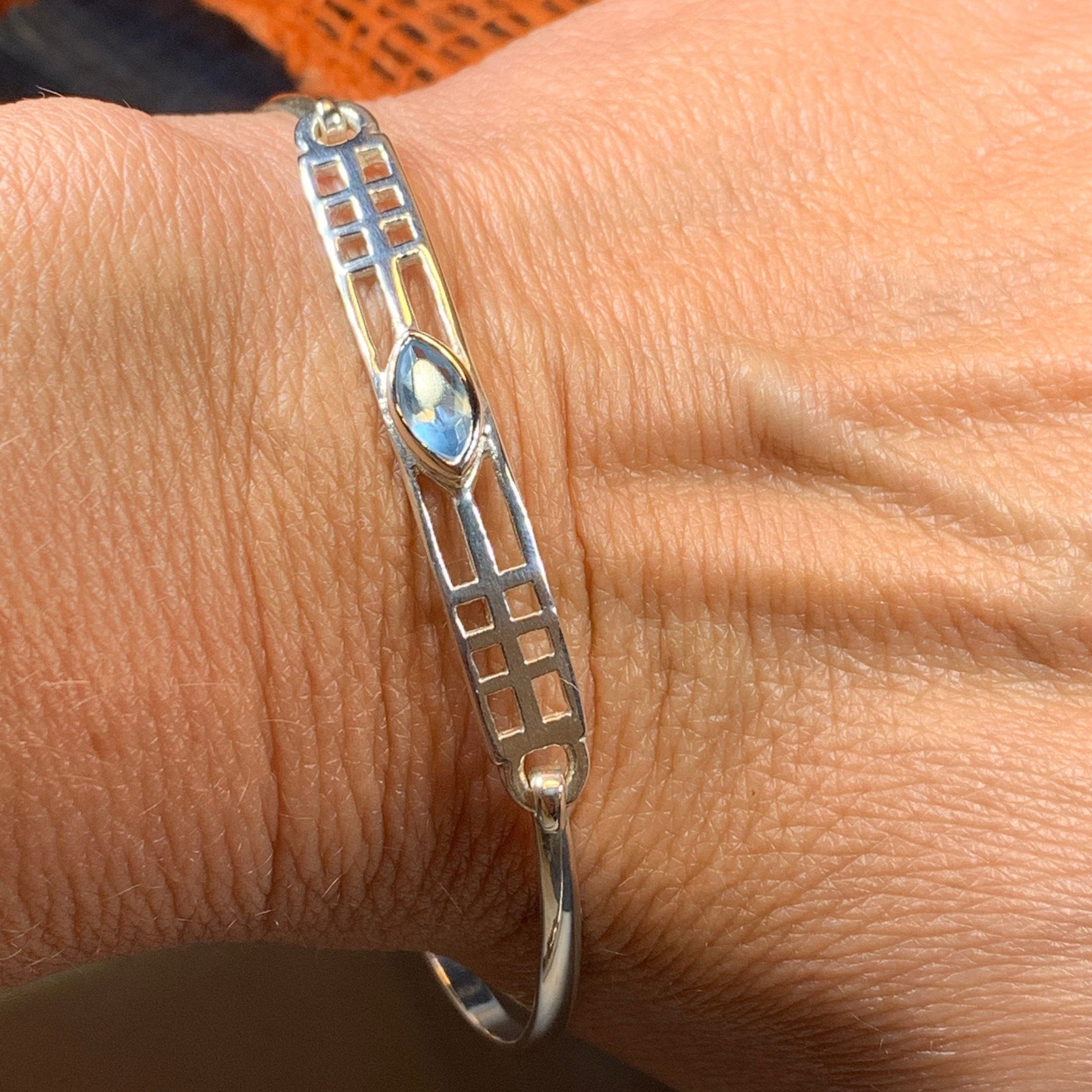 Mackintosh Blue Topaz Bangle Bracelet