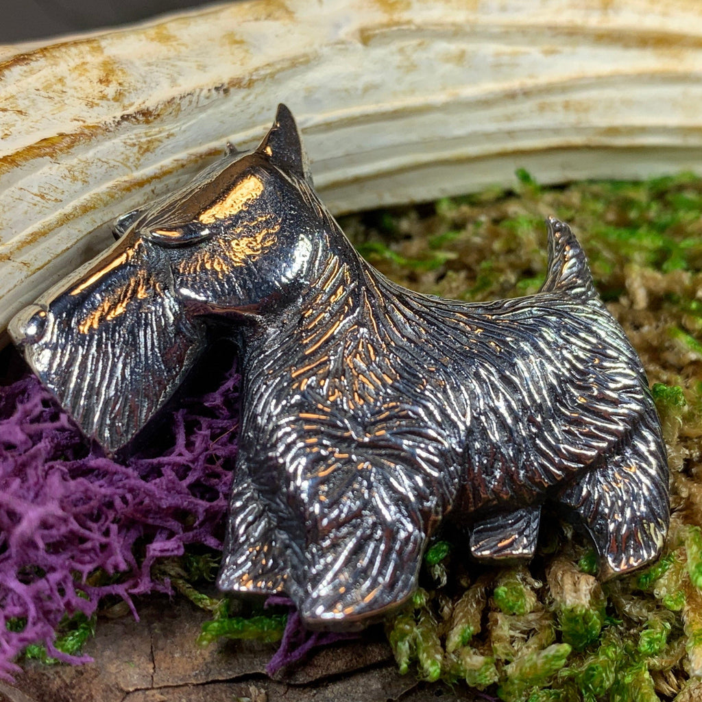Canis Dog Scottish Brooch