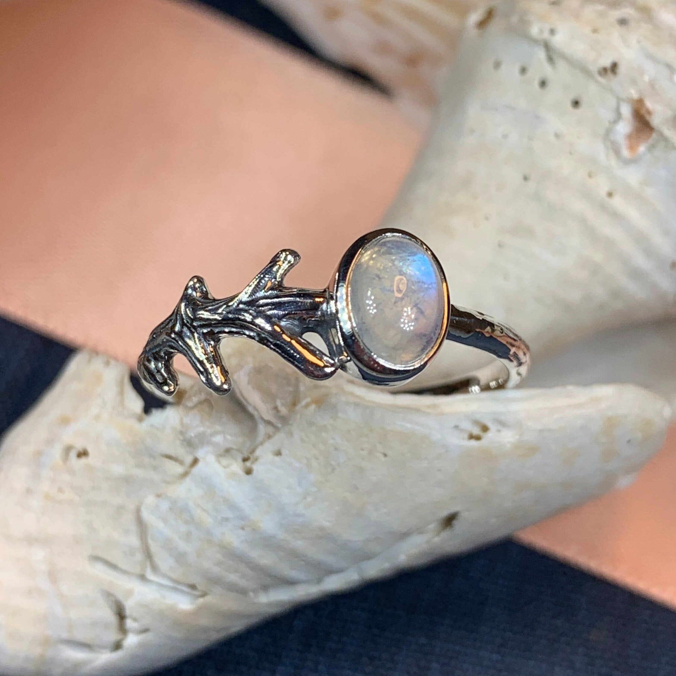 Ancient Forest Moonstone Ring