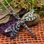 Triple Spiral Dragonfly Necklace