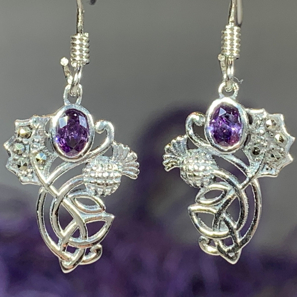 Marcasite Thistle Earrings
