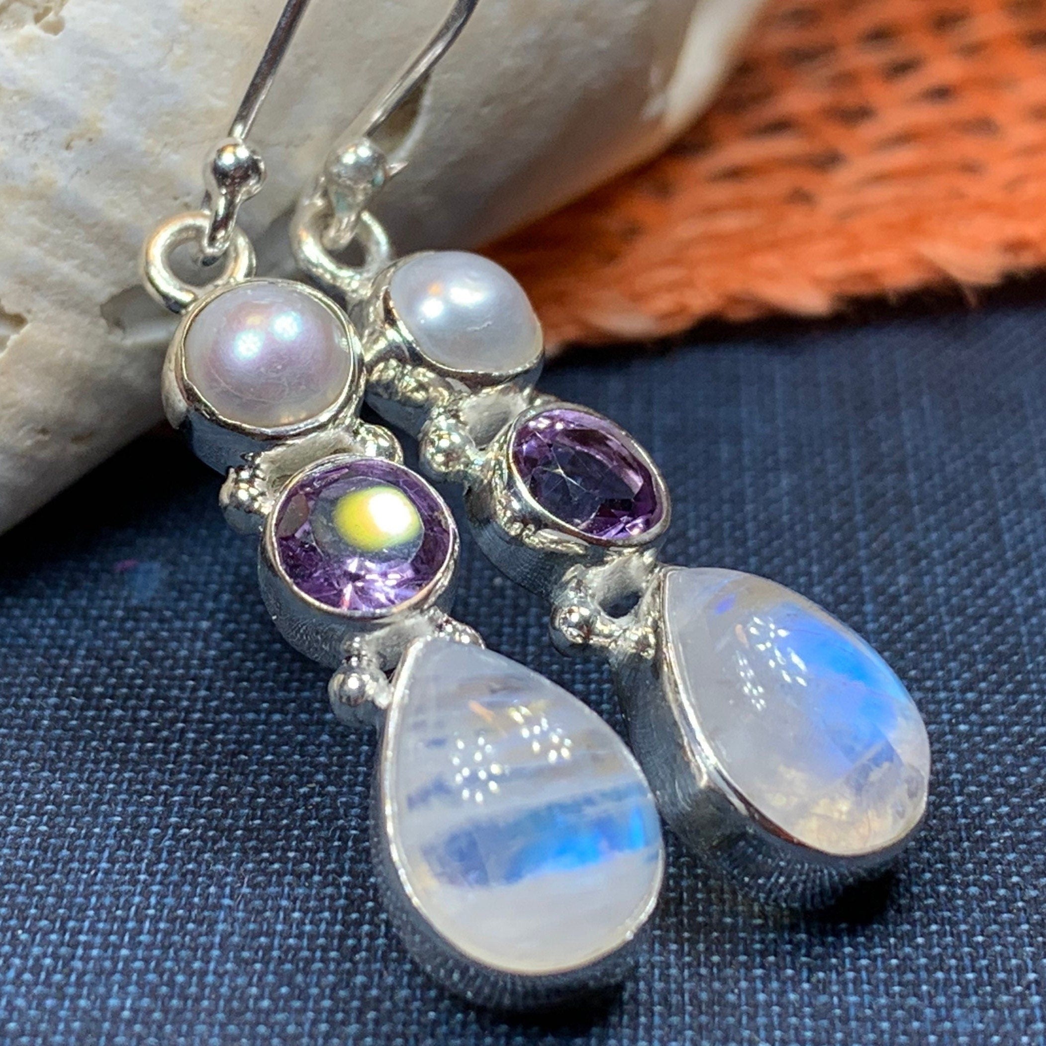 Ava Moonstone Earrings