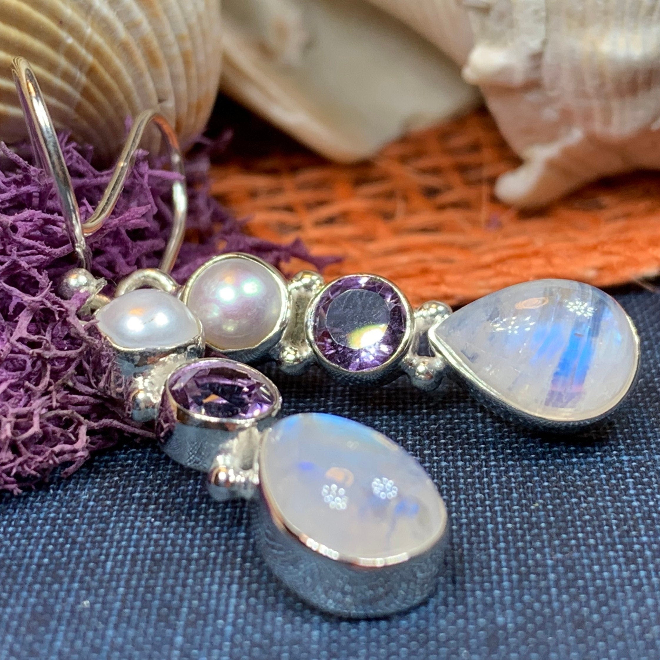 Ava Moonstone Earrings
