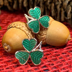 Shamrock Enamel Earrings