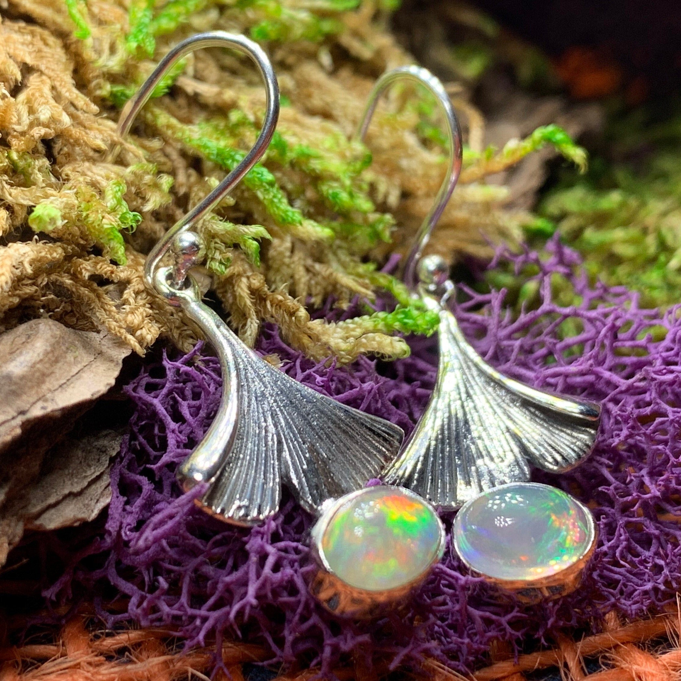 Gingko Opal Earrings