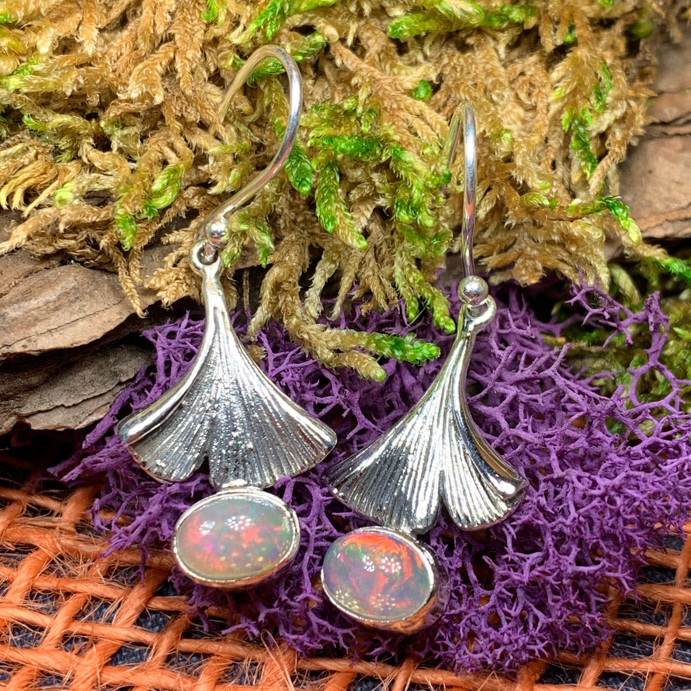Gingko Opal Earrings
