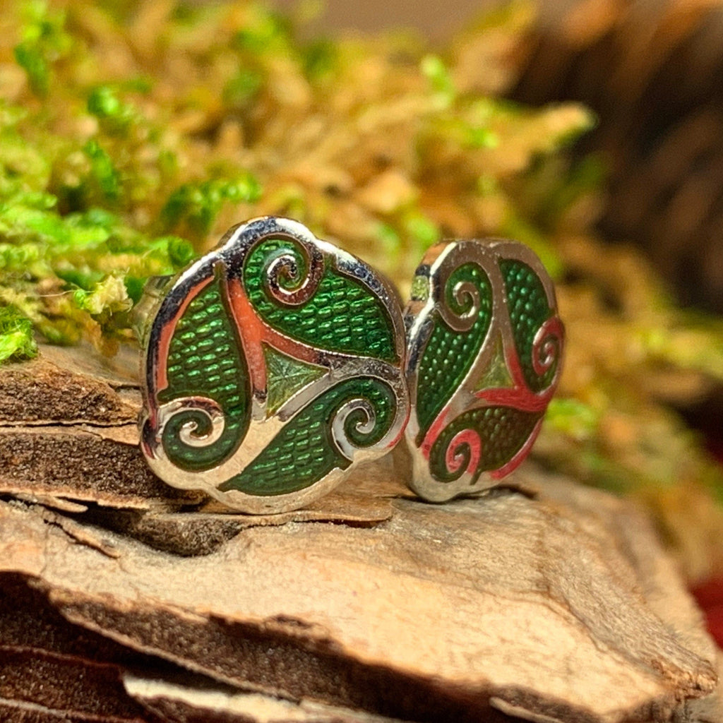 Celtic Spiral Stud Earrings