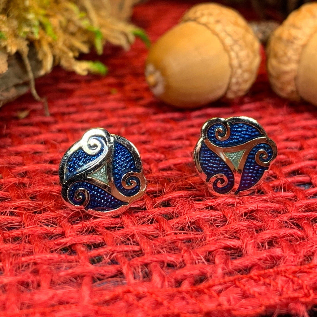 Celtic Spiral Stud Earrings