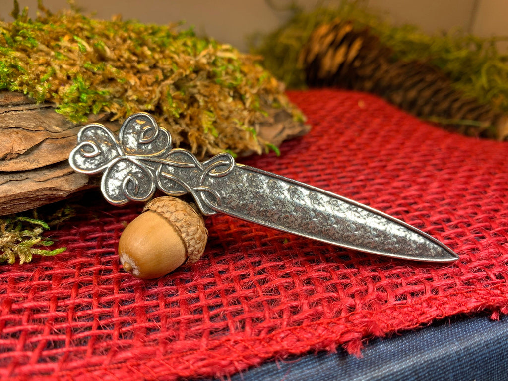 Shamrock Pewter Kilt Pin