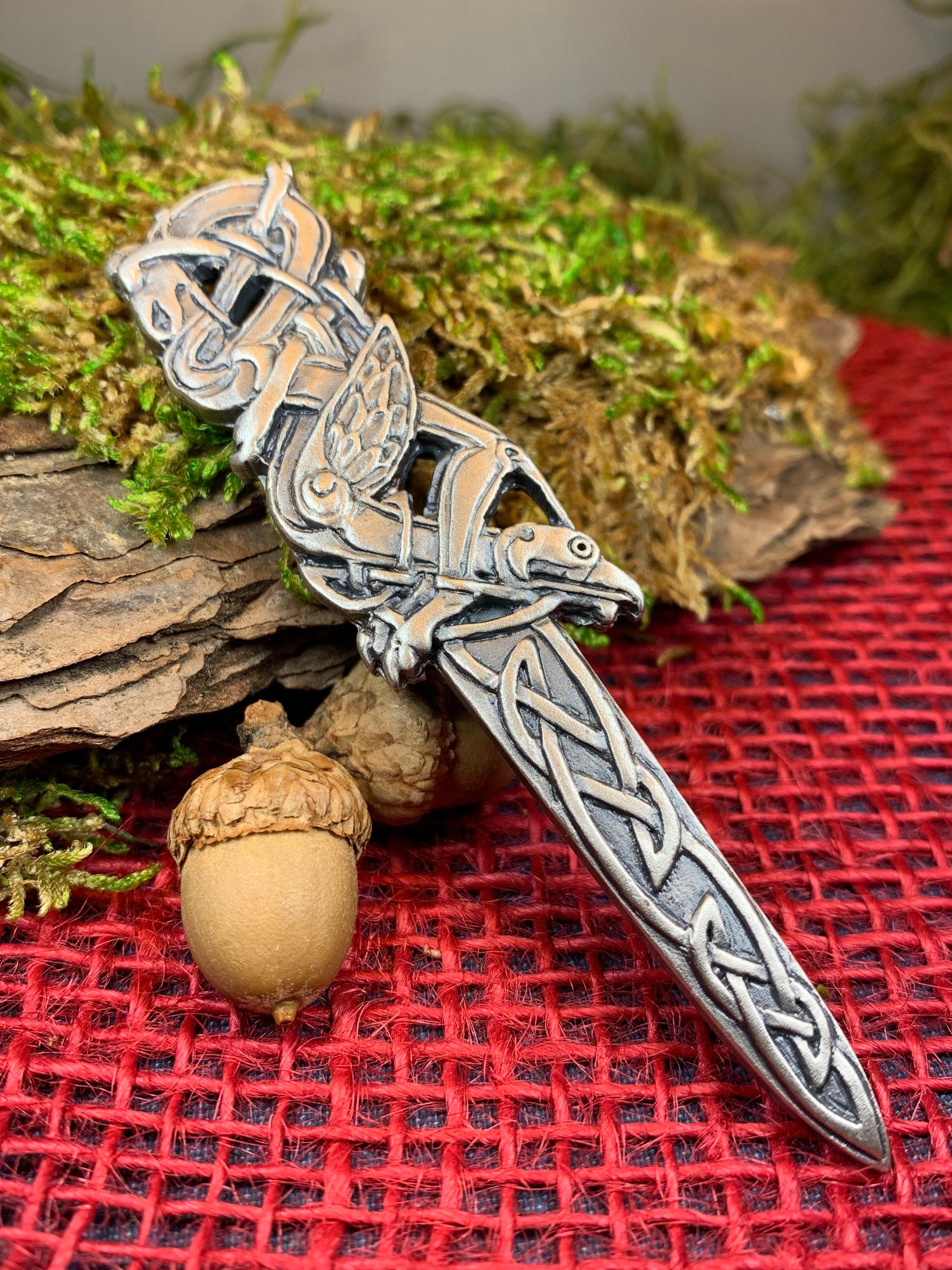 Celtic Raven Kilt Pin