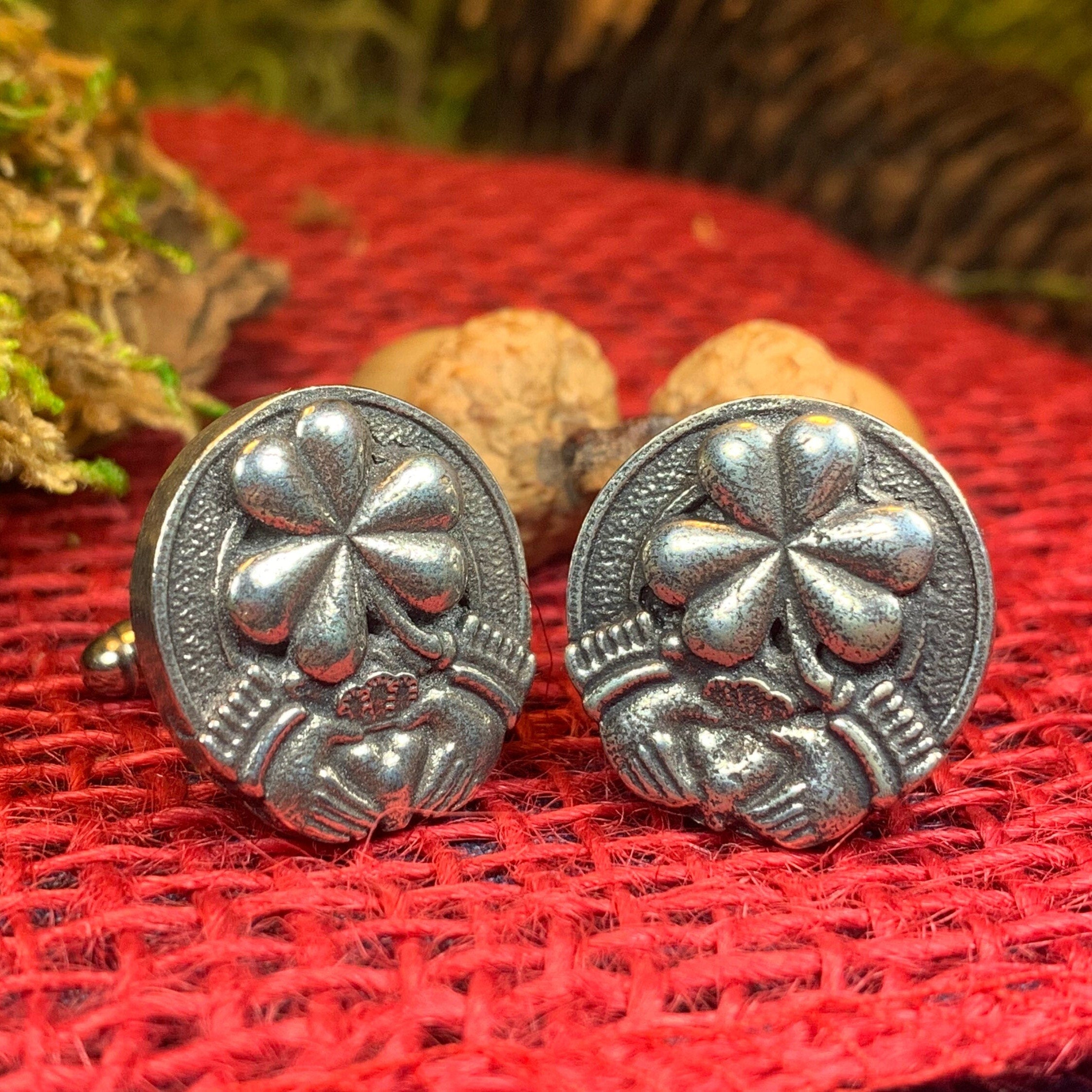 Irish Shamrock Cuff Links