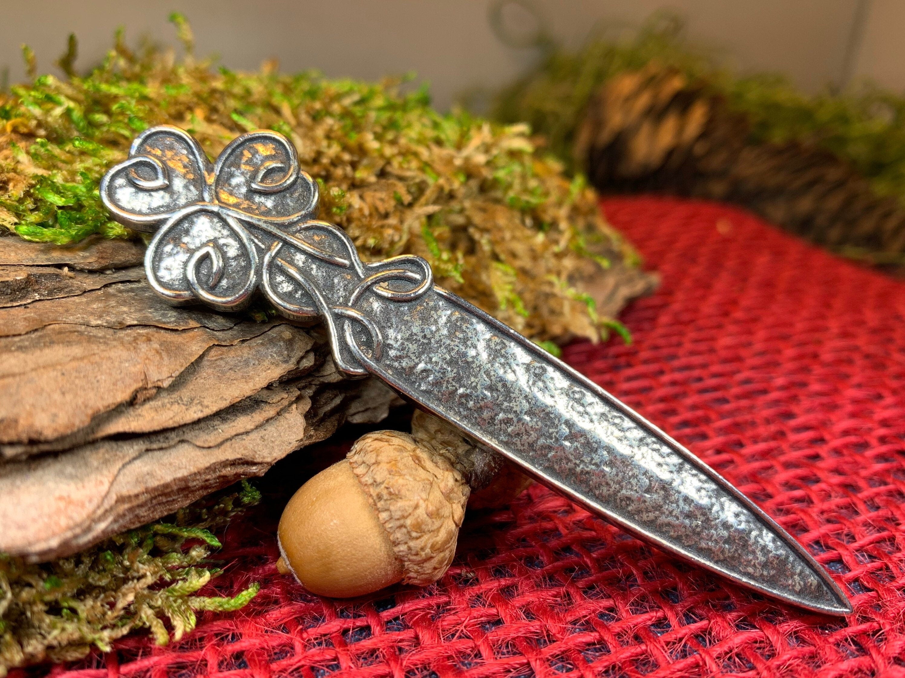 Shamrock Pewter Kilt Pin