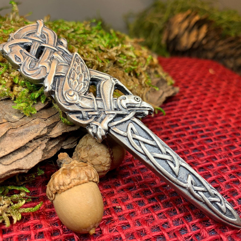 Celtic Raven Kilt Pin