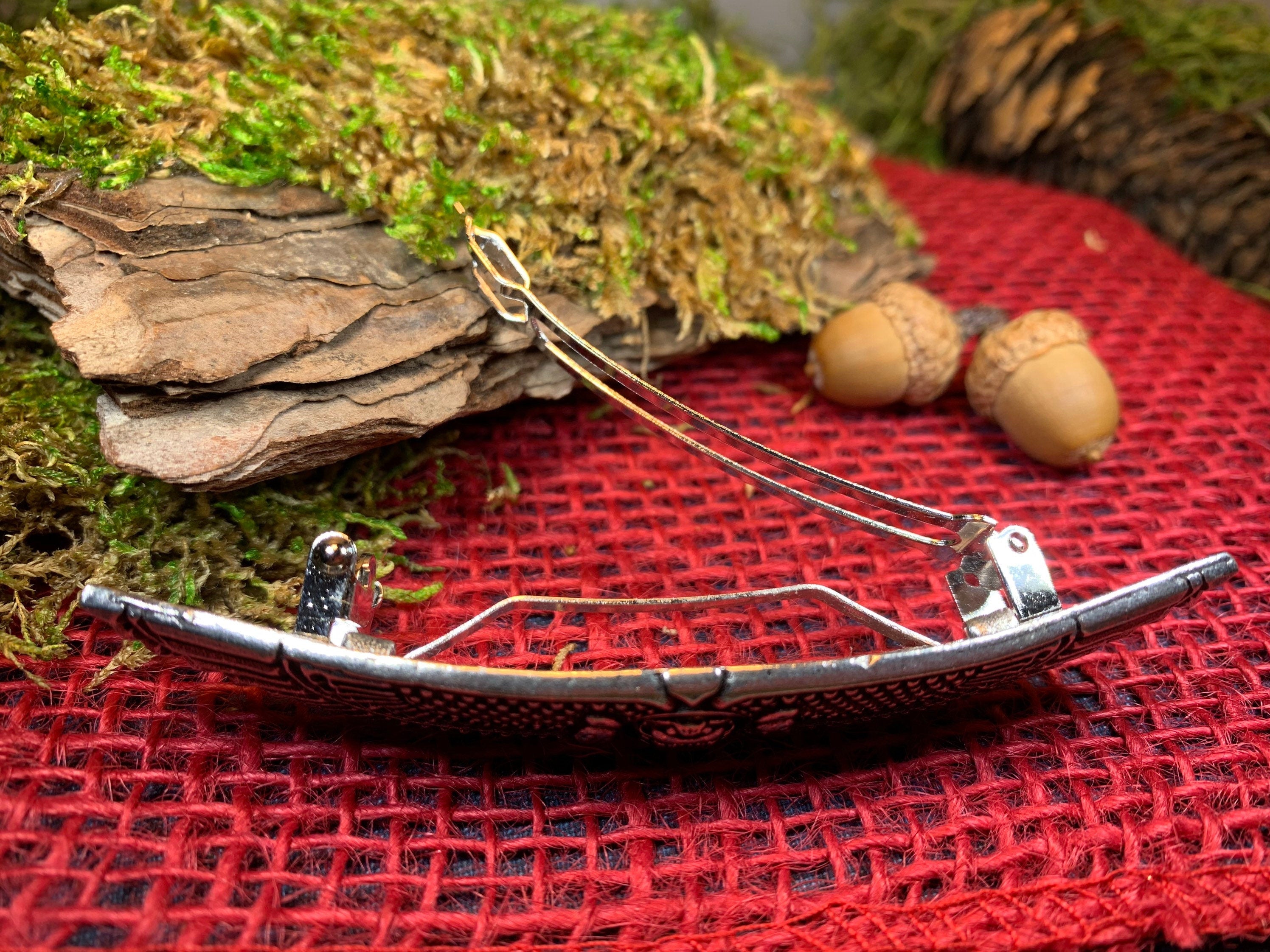 Scarab Pewter Hair Clip