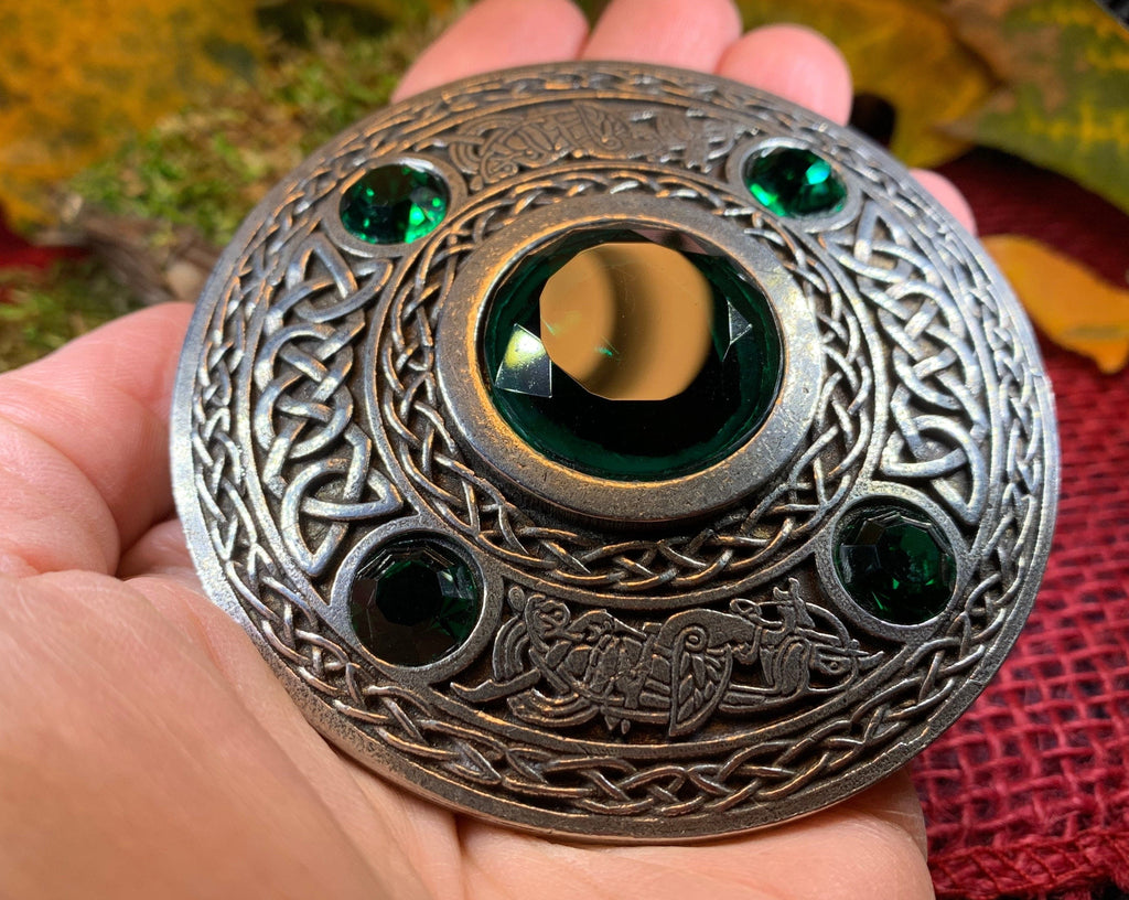 Celtic Raven Brooch