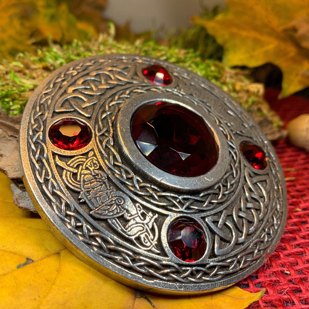 Celtic Raven Brooch