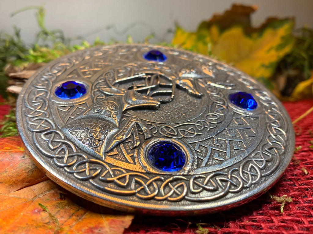 Celtic Fighting Stag Brooch