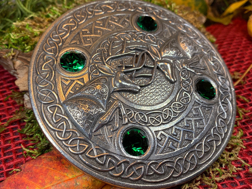 Celtic Fighting Stag Brooch