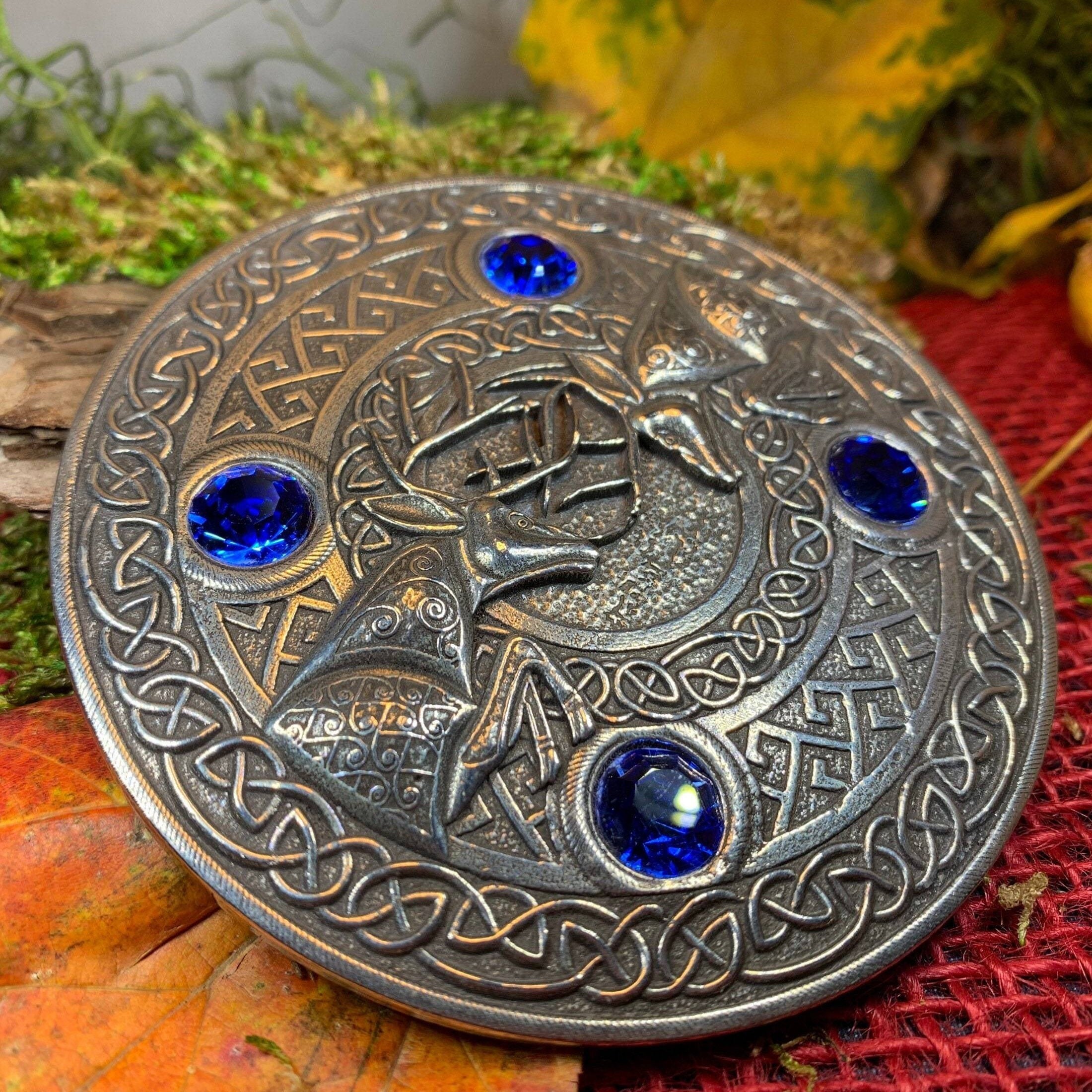 Celtic Fighting Stag Brooch