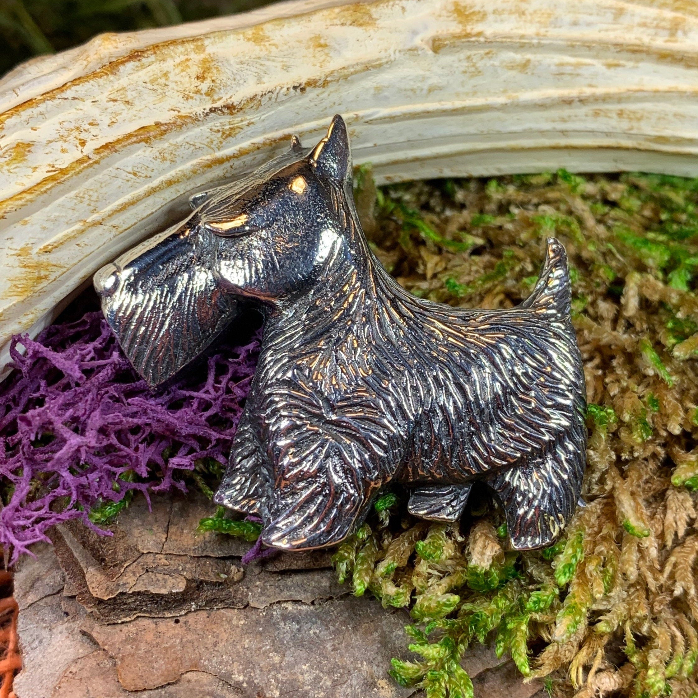 Canis Dog Scottish Brooch