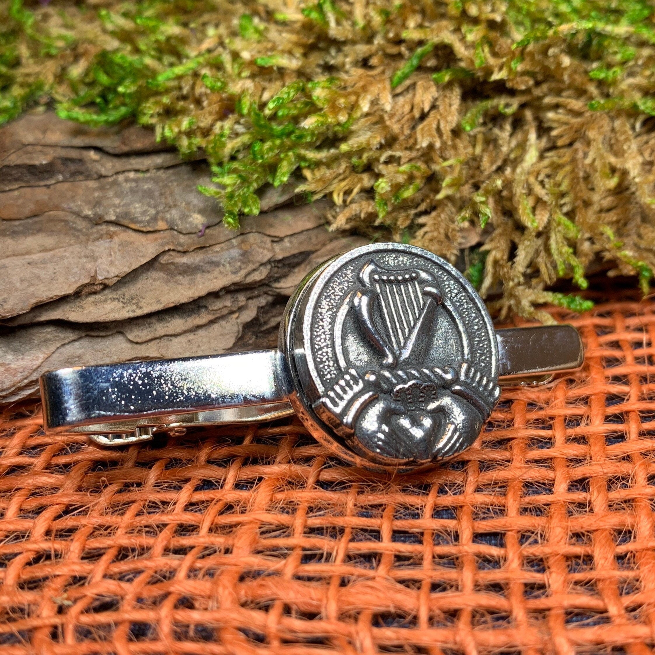 Claddagh & Harp Tie Bar