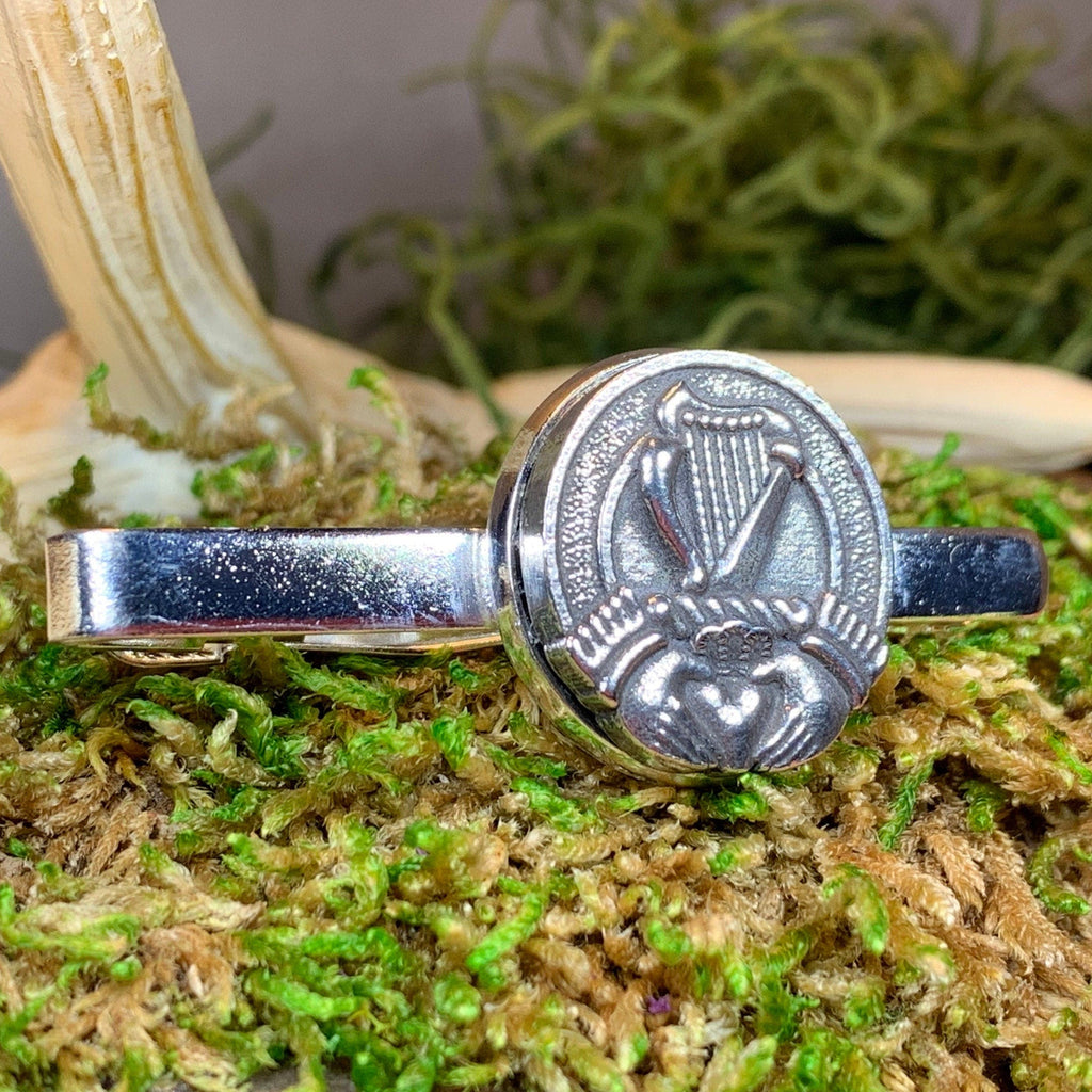 Claddagh & Harp Tie Bar
