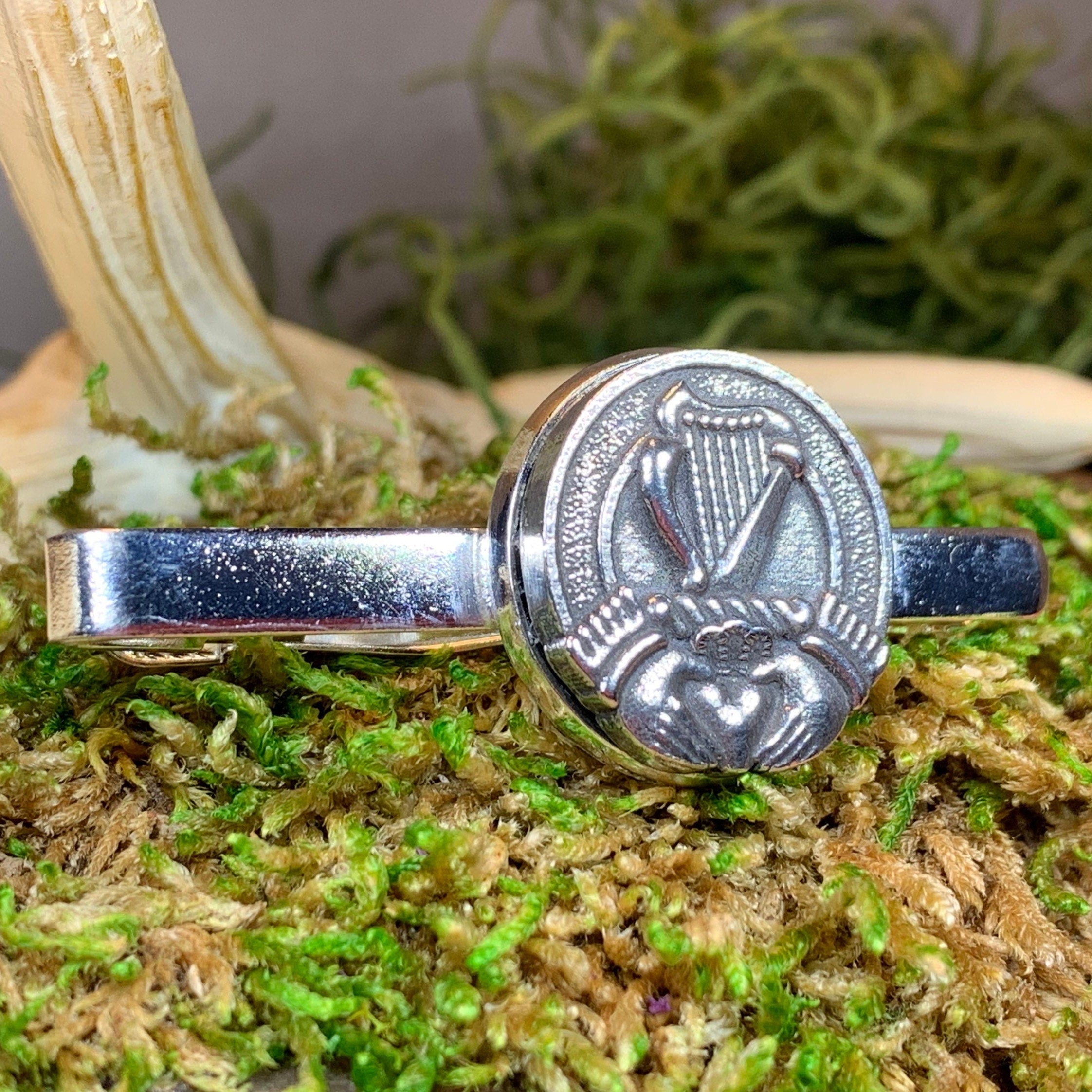 Claddagh & Harp Tie Bar