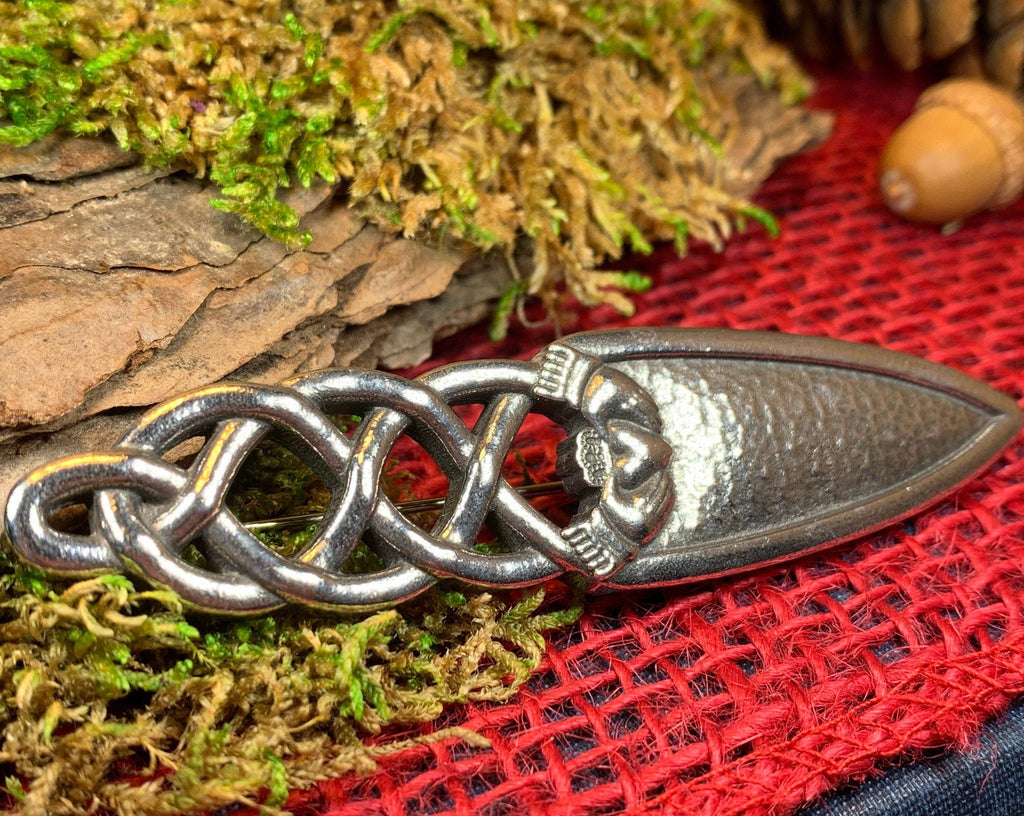 Claddagh Pewter Kilt Pin