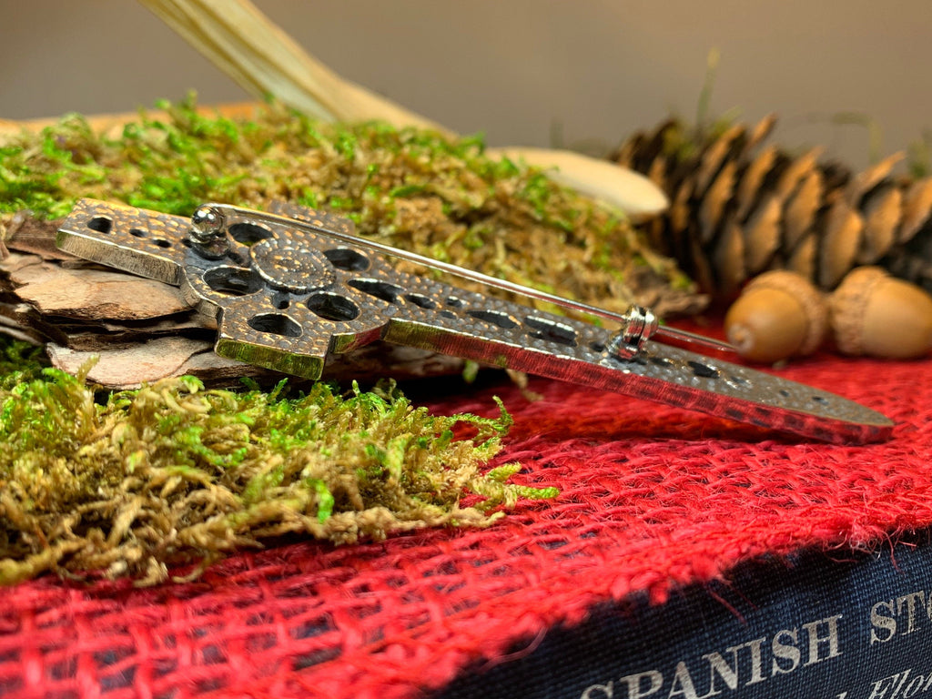 Rowan Celtic Cross Kilt Pin