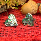 Celtic Heart Stud Earrings