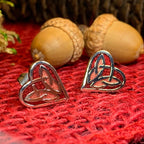 Celtic Heart Stud Earrings