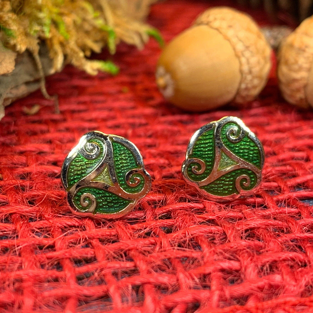 Celtic Spiral Stud Earrings