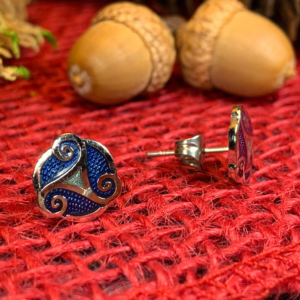 Celtic Spiral Stud Earrings