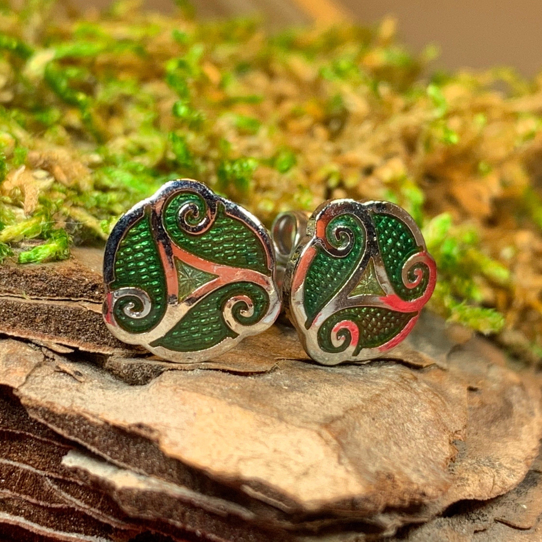Celtic Spiral Stud Earrings