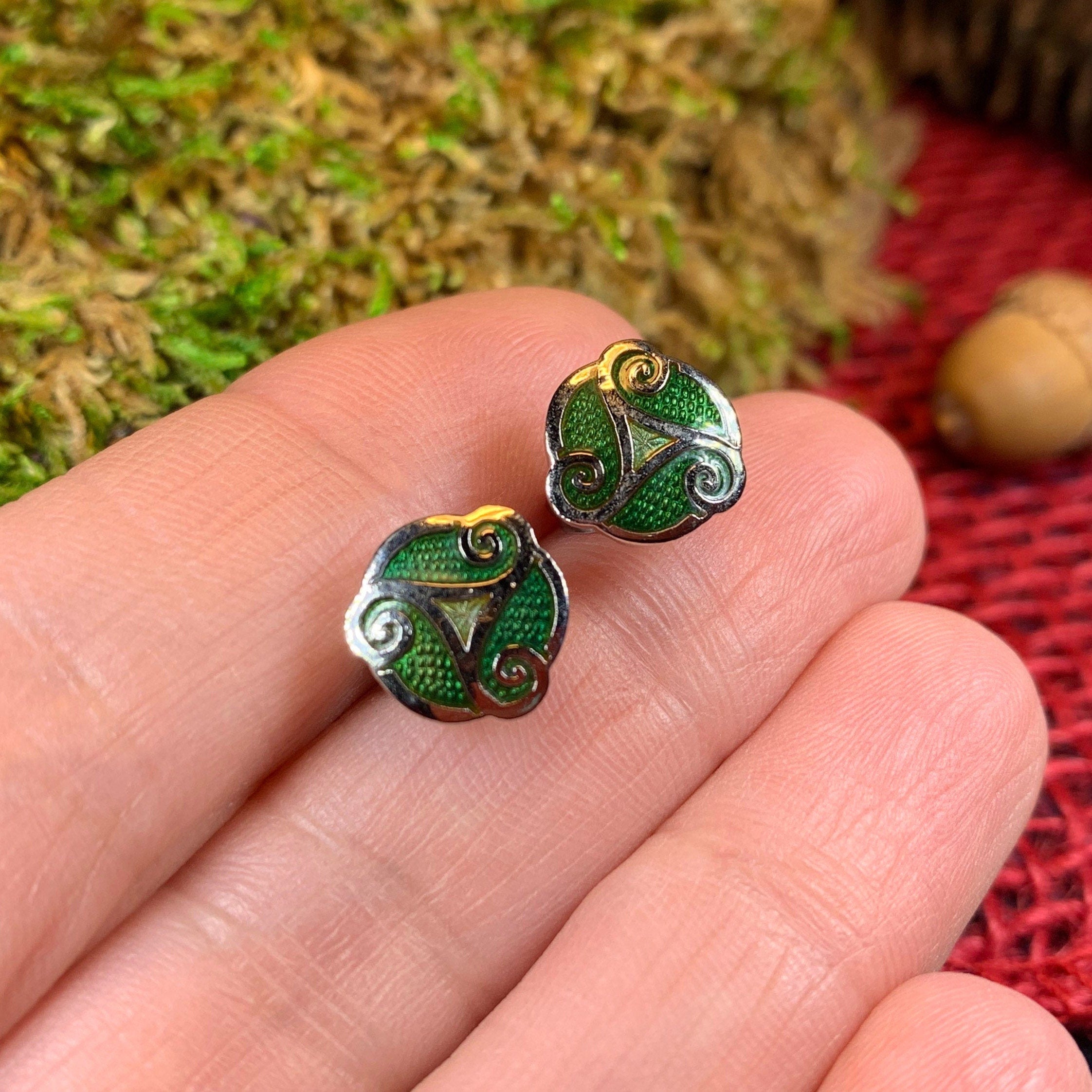 Celtic Spiral Stud Earrings