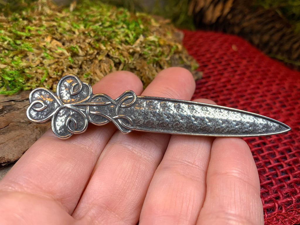 Shamrock Pewter Kilt Pin