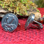 Irish Claddagh & Harp Cuff Links